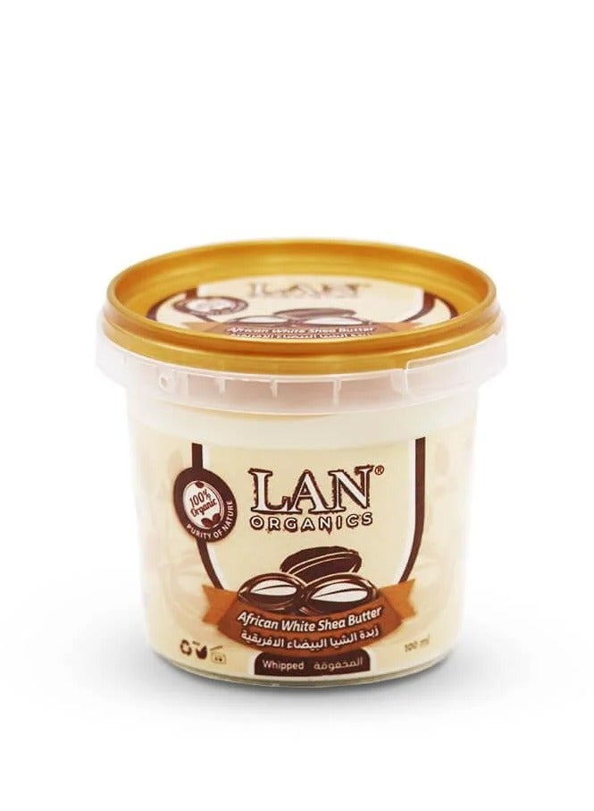 لان اورجنيك قطعتين من زبدة الشيا البيضاء الأفريقية - 100 مل - Image 2