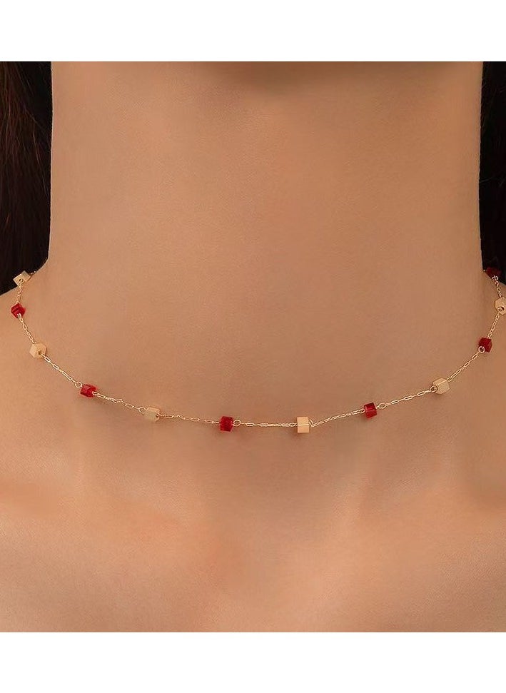 Goolsky Elegant Vintage Color Rhinestone Necklace for Women, Golden Plated 316L Stainless Steel, Daily & Gift Occasion, Perfect Valentine'S Day Present, All-Season Accessory  - Image 2