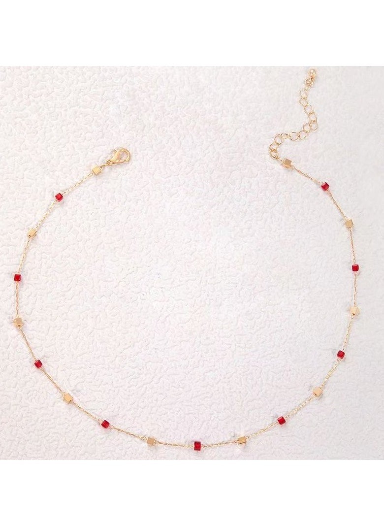 Goolsky Elegant Vintage Color Rhinestone Necklace for Women, Golden Plated 316L Stainless Steel, Daily & Gift Occasion, Perfect Valentine'S Day Present, All-Season Accessory  - Image 5