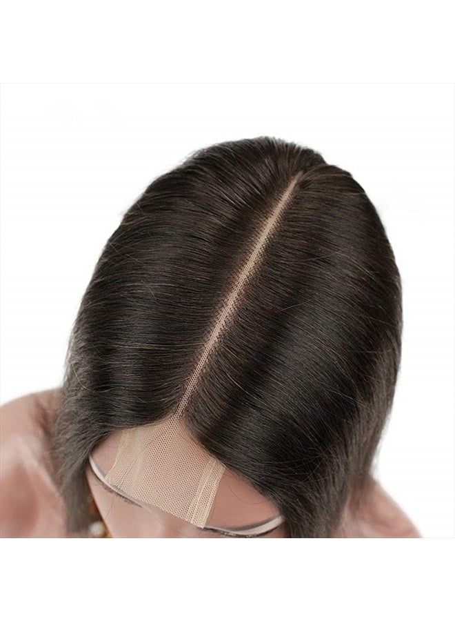 Risbaer Brazilian 2x6 Lace Closure Straight 100% Human Hair Middle Part Straight HD Transparent Lace Closure Remy Hair Kim K Closure with Baby Hair(18 inch) - Image 2