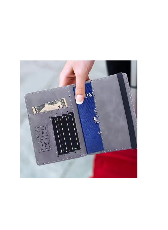 OASIS-TH Passport Holder Cover Wallet RFID Blocking PU Leather Travel Document Holder, Card Case Travel Accessories for Women Men  - Image 3