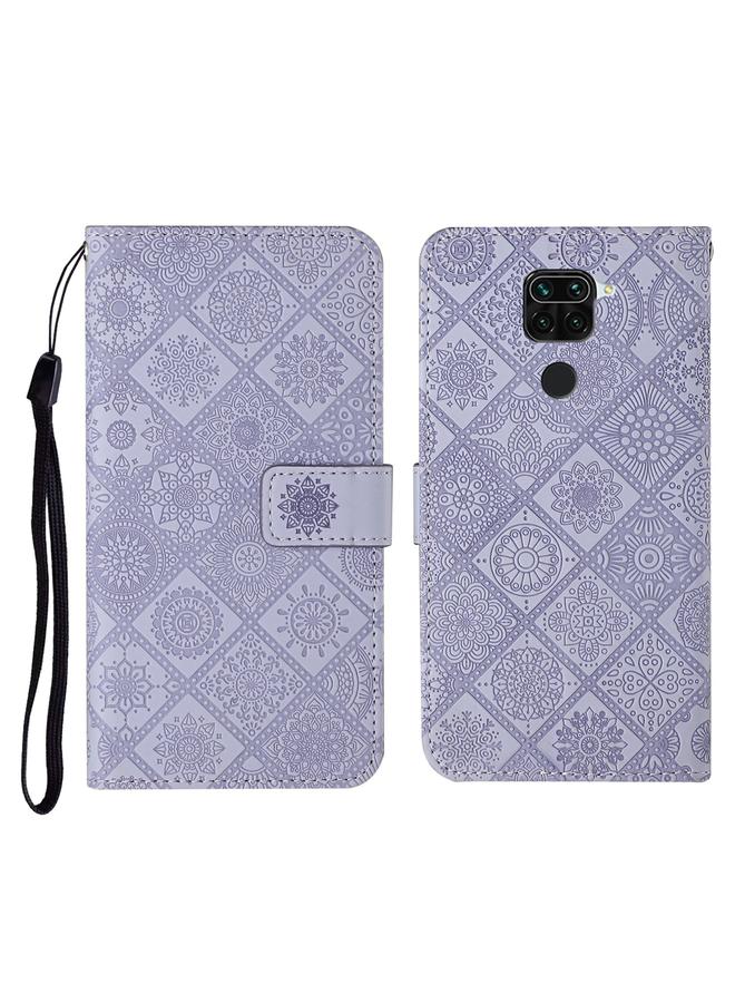 Case For Xiaomi Redmi Note 9 Ethnic Style Embossed Pattern Horizontal Flip Leather Case with Holder & Card Slots & Wallet & Lanyard