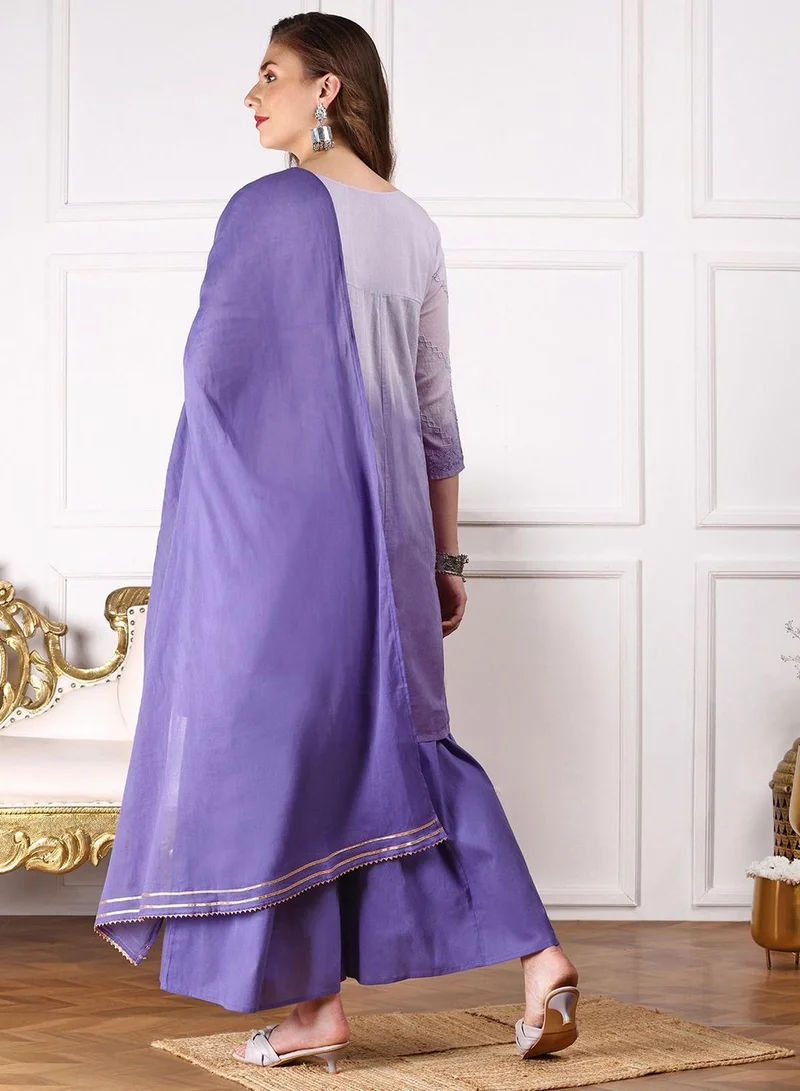 ISHIN  Women BLUE 3 pcs (Kurta with Dupatta) for Women | Best Price UAE