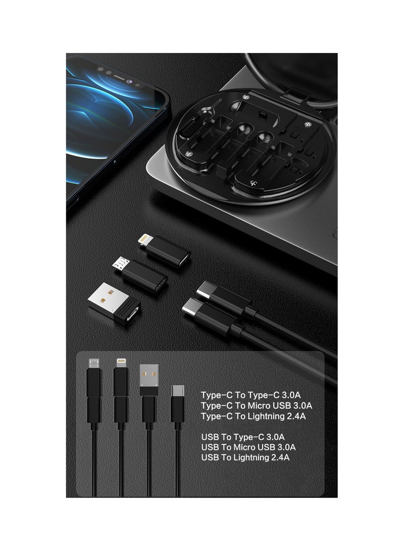 DUDAO 8-In-1 Multi-Purpose Charging Cable Kit Black - Image 3