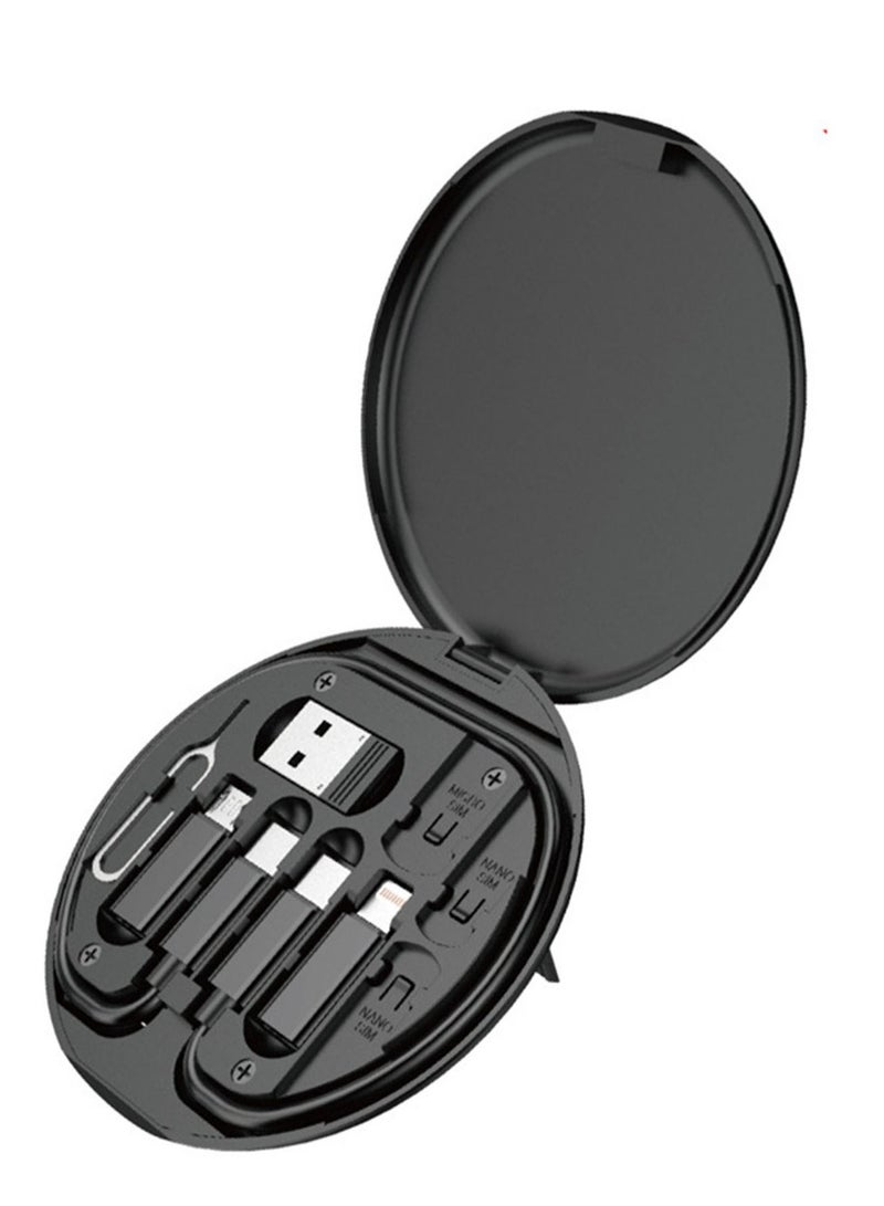 DUDAO 8-In-1 Multi-Purpose Charging Cable Kit Black - Image 1