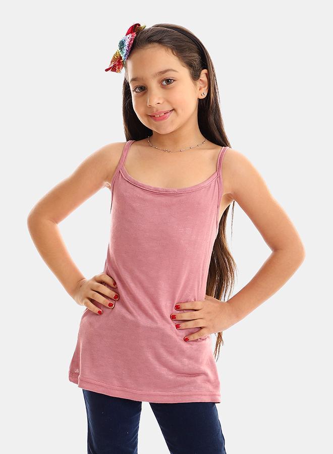 kady Girls Self Pattern Spaghetti Sleeves Tank Top girls cashmere 4 Years - Image 1