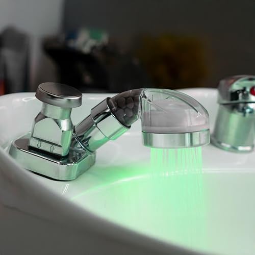 s socila Socila Professional LED Sprayer Head 2.5 Inch Auto Color Changing, Rainfall High Pressure, And Water Filtration For Salon Sink Replacement Part (Only Sprayer Head) - Image 3