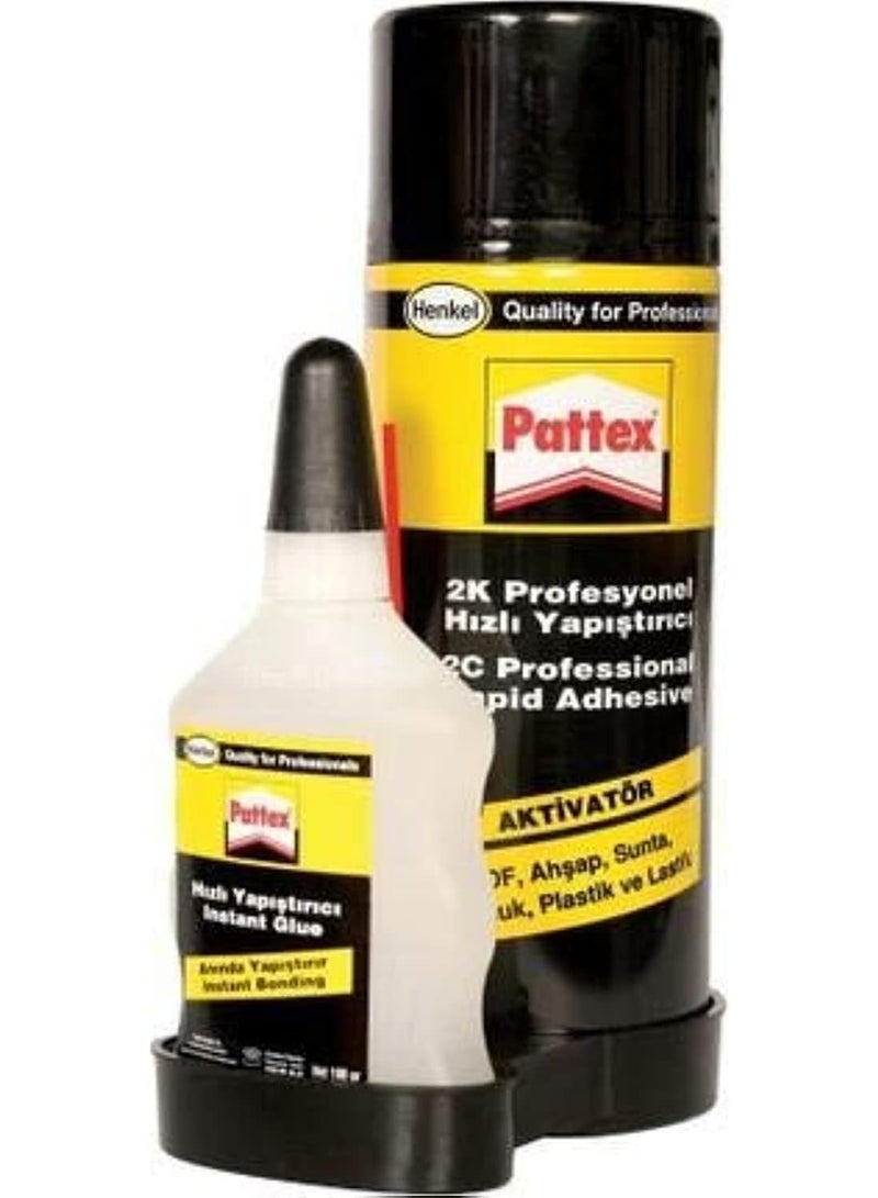 Pattex 2K Two-Component Instant Adhesive with Glue and Activator for Fast Bonding to Wood, Plastic, and Metal - Image 3