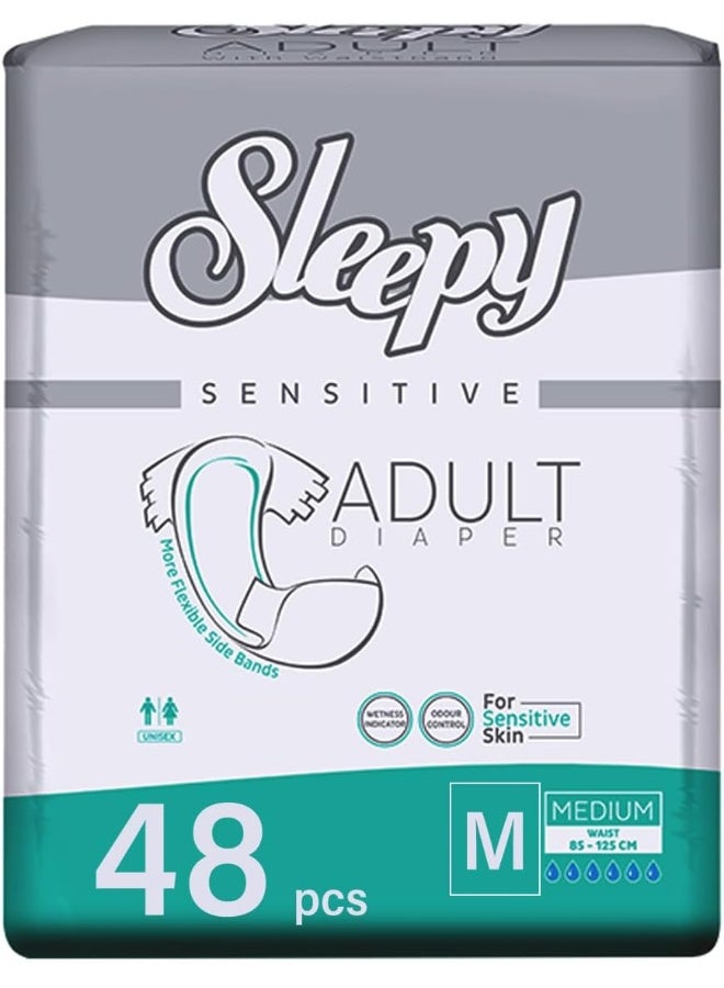 Sleepy Sensitive Adult Diapers - Medium Size - Image 1