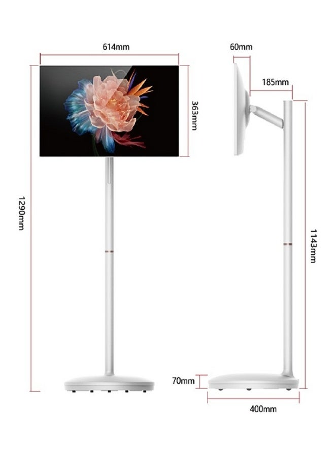 DMInteract DM-22-FS 21.5" Portable Smart Touch Screen 16:9 Full HD Resolution With Built-In Camera And Dual Speakers 4GB/128GB Android 12.0 Smart Interactive Flip Screen With Mobile Cart