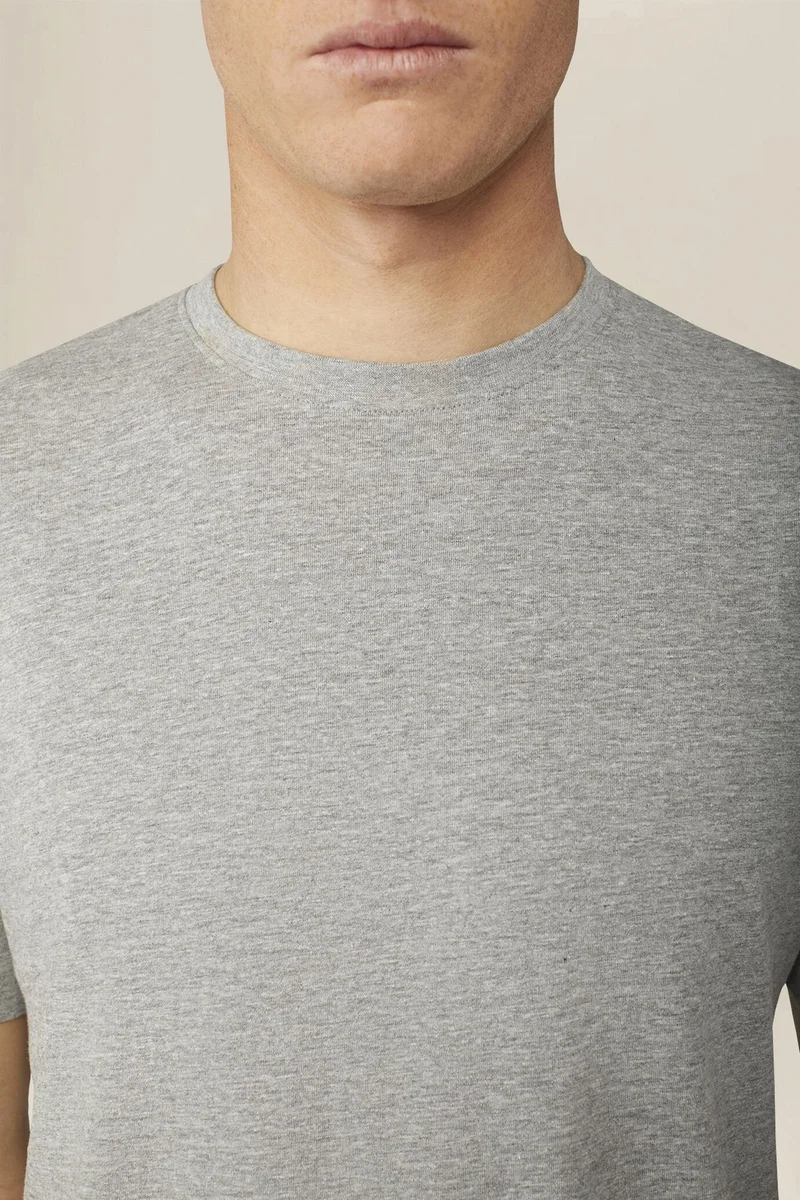 Doppelganger Grey Men's regular fit 100% cotton jersey T-shirt - Grey for Men | Best Price UAE