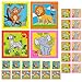 Simgoing 24 Pieces Animals Slide Puzzle Fun Brain Teaser Toys Games Monkey Zebra Lion Elephant Cute Pattern Develops ProblemSolving Skills for Homeschool Classroom VBS Learning 24 x 24 Inch - Image 2