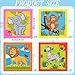 Simgoing 24 Pieces Animals Slide Puzzle Fun Brain Teaser Toys Games Monkey Zebra Lion Elephant Cute Pattern Develops ProblemSolving Skills for Homeschool Classroom VBS Learning 24 x 24 Inch - Image 4