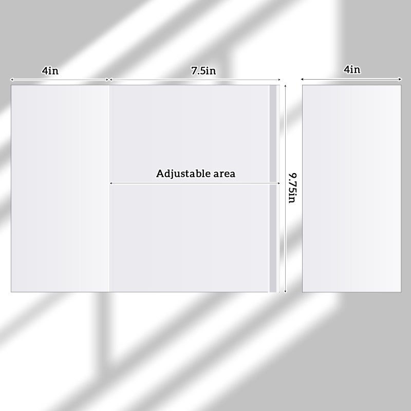 ReliThick 100 Pack Adjustable Transparent Book Covers 9.5 x 15 Inches Clear Plastic Waterproof Covers, with Self Adhesive Closure, Protector Against Dust, Wear, Paperback Sleeve for Books - Image 3