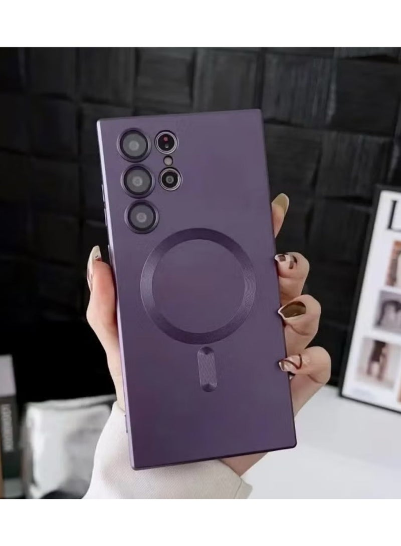 Galaxy S24 Ultra Case with Full Camera Lens Protection, Soft TPU Anti-Scratch Shockproof Phone Case with Wireless Charging for Samsung Galaxy S24 Ultra 5G, Purple - Image 2