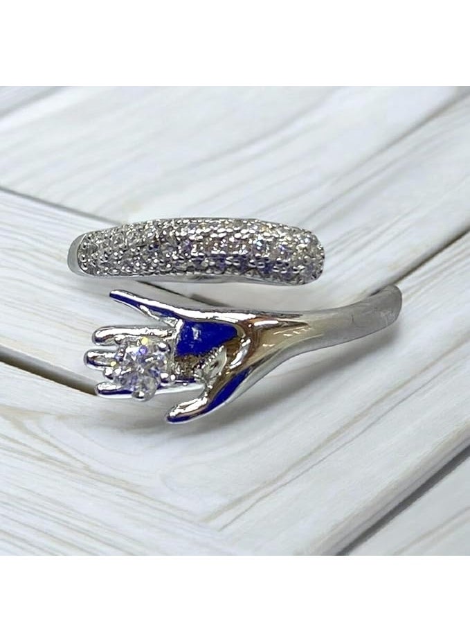 A women's ring in 925 Swiss silver plated with white gold, named "Gift of Life," is back in our store as part of the "Queen Victoria" collection. Queen of Rare and Fat Collectibles. - Image 4