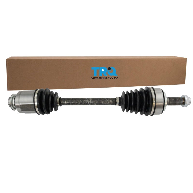 TRQ Front Right CV Axle Shaft Assembly Passenger Side Neoprene Boots Compatible with 20082012 Honda Accord V6 35L Automatic Transmission