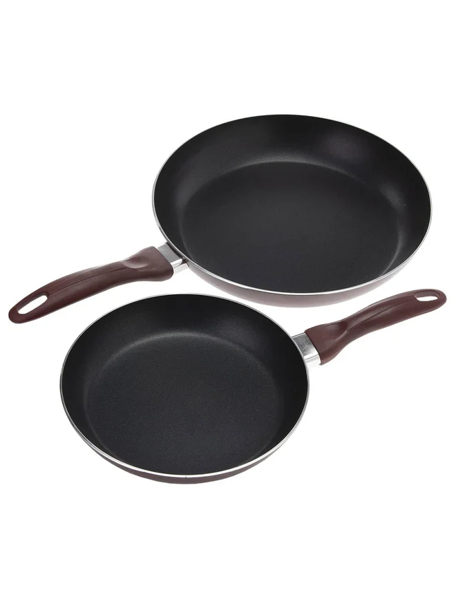 رويال فورد طقم مقلاة ألومنيوم قطعتين  و  سم - طلاء غير لاصق بمقبض مريح