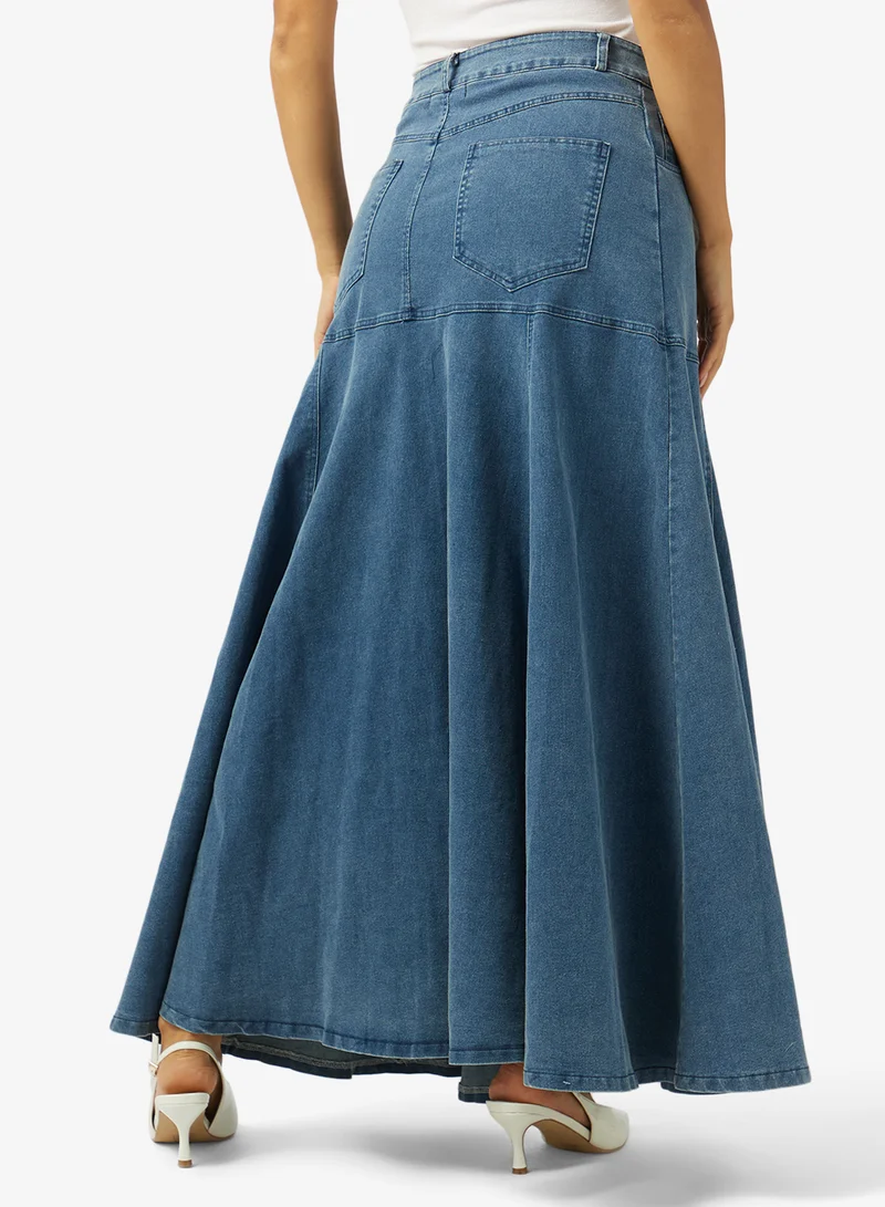 Khizana  A-line Denim Skirt for Women | Best Price UAE