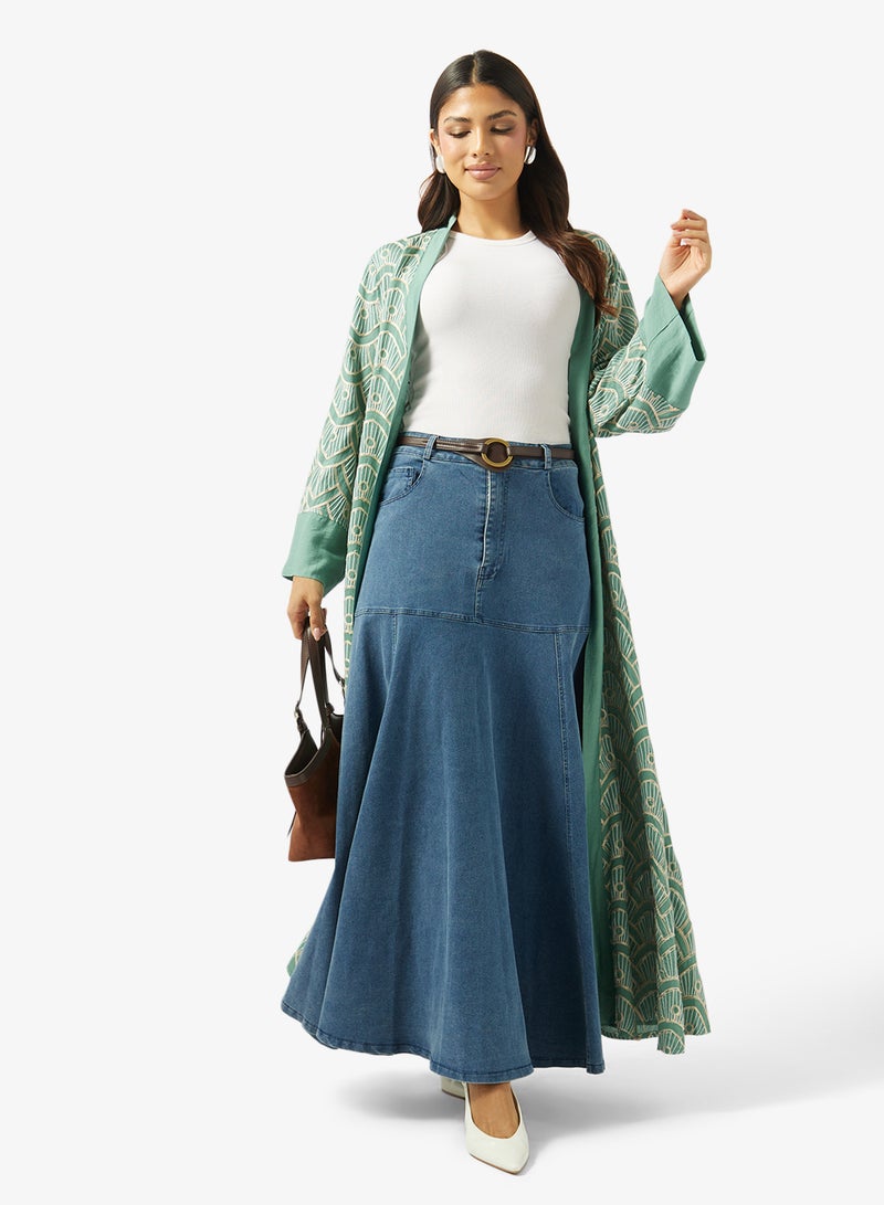 Khizana A-line Denim Skirt - Image 2