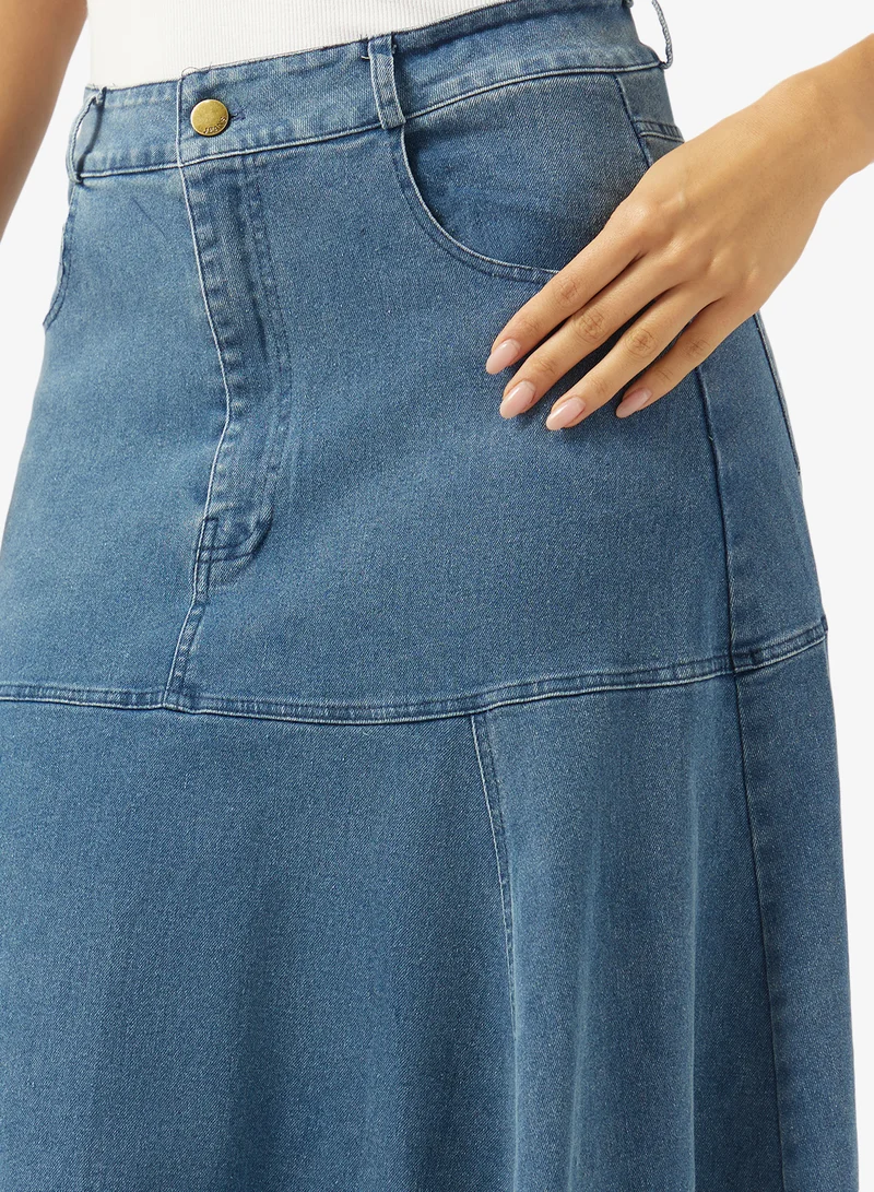 Khizana  A-line Denim Skirt for Women | Best Price UAE