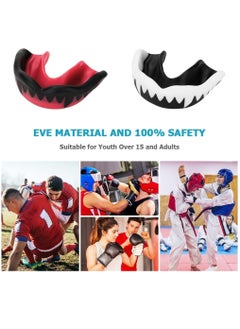 BIGTHREE Sports Mouth Guard, 2 Pcs Sports Gum Shield Adults and Junior Mouth Guard with Portable Case, Mouldable Slim Fit Mouthguard for Boxing, MMA, Rugby, Martial Arts, Judo, Karate, Hockey  - Image 2