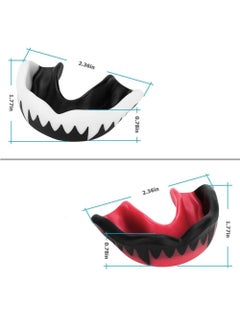 BIGTHREE Sports Mouth Guard, 2 Pcs Sports Gum Shield Adults and Junior Mouth Guard with Portable Case, Mouldable Slim Fit Mouthguard for Boxing, MMA, Rugby, Martial Arts, Judo, Karate, Hockey  - Image 5