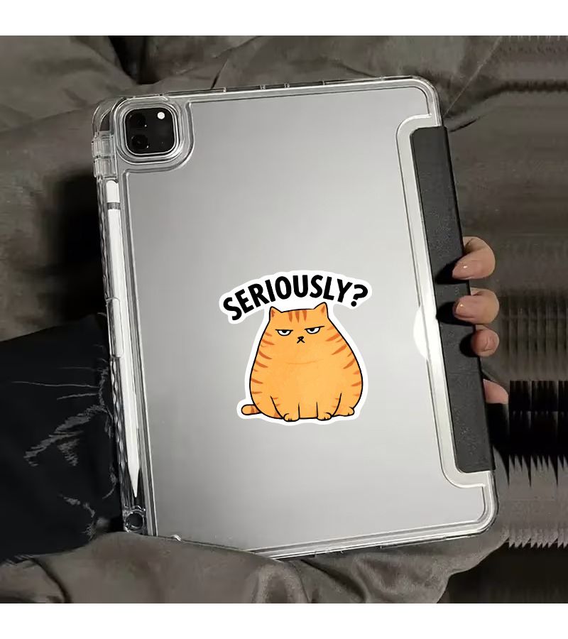Chubby Orange Cat Glossy Scratch Resistant Decals For Laptop Car Toolbox 1pc - Image 2