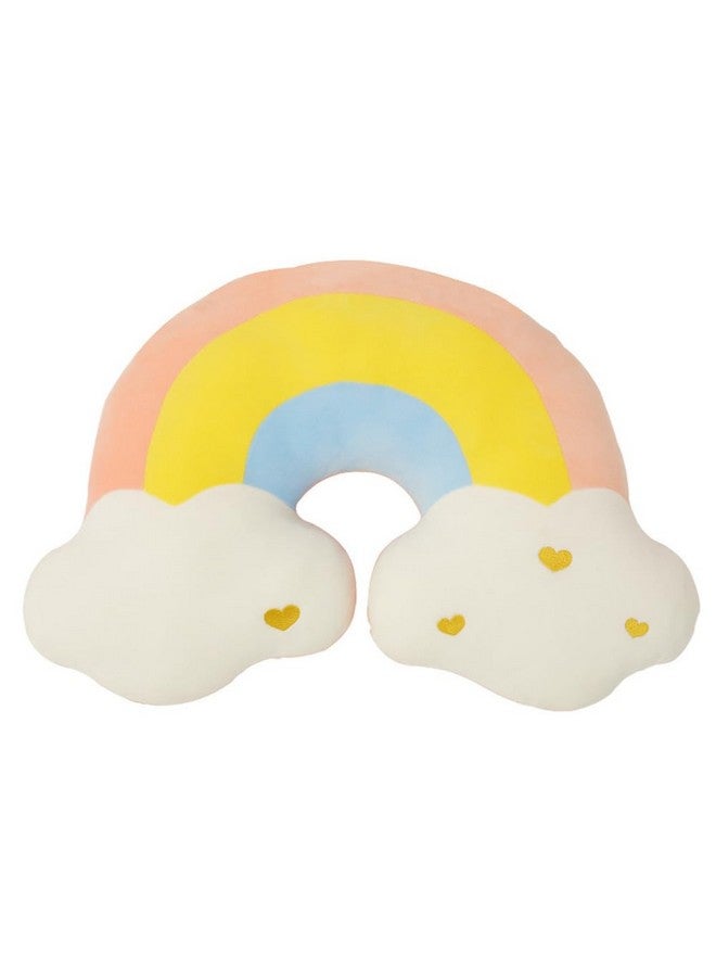 NatureMan Moon Rainbow Cloud Pillow Cushion, Soft Plush Cloud Shaped Pillow Stuffed Rainbow and Moon Nursery Decor,Bedside Sofa Sleeping Pillow, Kids Cute Candy Color Cushion - Image 1