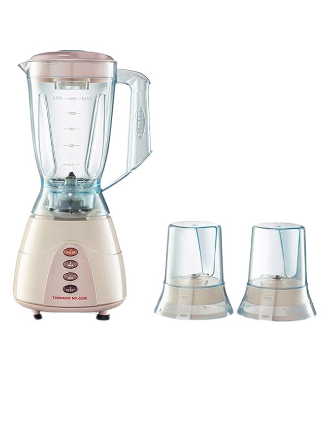 TORNADO Electric Blender With Jar And 2 Mills 1.5 L 500 W MX5200/2 Off White/Pink/Clear - Image 1