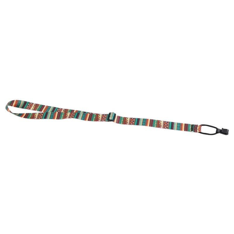 Adjustable Ukulele Strap Vibrant Pattern Durable Nylon Construction Universal Instrument Strap - Compact Design Secure Hook for Standing Performance - Image 3