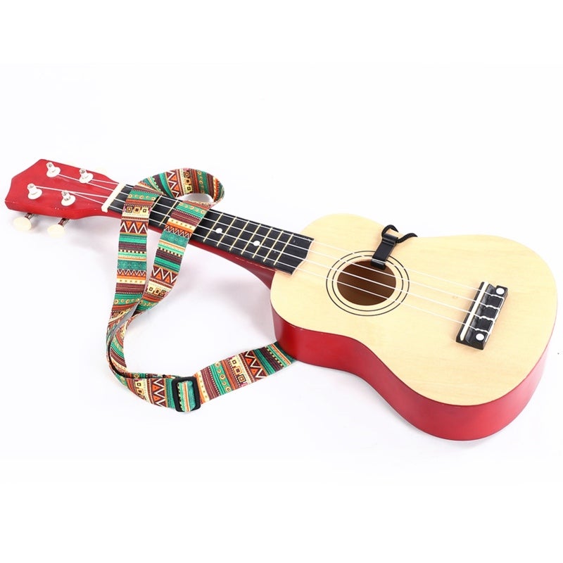 Adjustable Ukulele Strap Vibrant Pattern Durable Nylon Construction Universal Instrument Strap - Compact Design Secure Hook for Standing Performance - Image 5