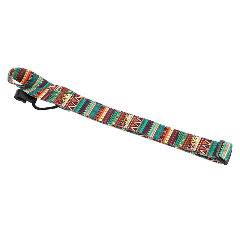 Adjustable Ukulele Strap Vibrant Pattern Durable Nylon Construction Universal Instrument Strap - Compact Design Secure Hook for Standing Performance - Image 2