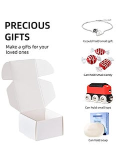 Oasisgalore 50 Pcs Durable Kraft Paper Gift Boxes Suitable for Various Small Gift Items(Size:8.5x8.5x3.5cm)  - Image 2