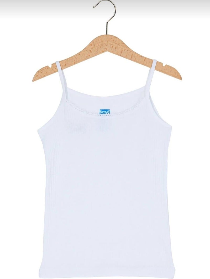 Berrak 6005 Girls Modal Rope Strap Undershirt 12 Pieces  - Image 1