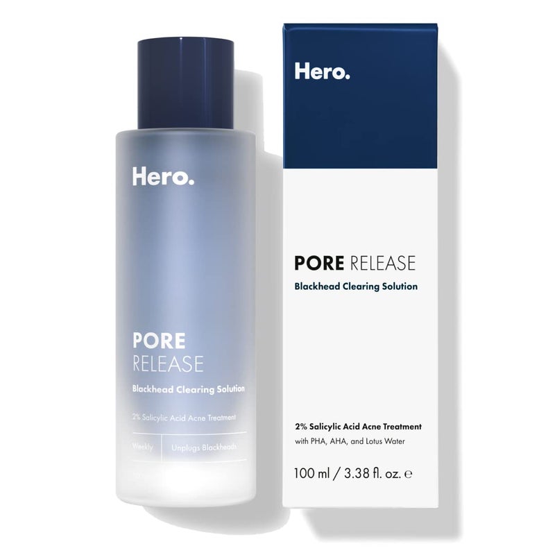 Hero Cosmetics Pore Release Blackhead Clearing Solution, Exfoliating 2% Salicylic Acid Toner Featuring AHA and PHA, Blackhead Remover Toner, 100 ml - Image 1