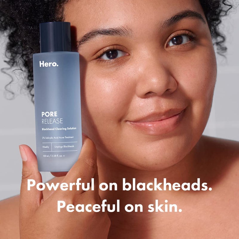 Hero Cosmetics Pore Release Blackhead Clearing Solution, Exfoliating 2% Salicylic Acid Toner Featuring AHA and PHA, Blackhead Remover Toner, 100 ml - Image 2