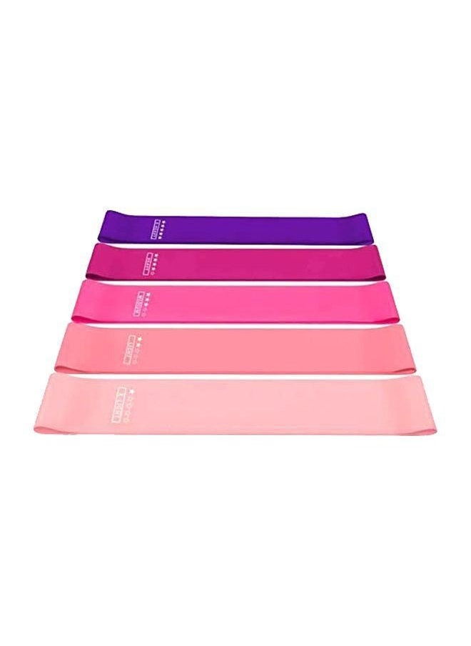 Generic 5-Piece Resistance Loop Exercise Bands With Carry Bag Set 12x2inch 12x2inch  - Image 1