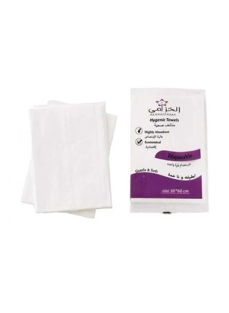 Generic Disposable Hygenic Towels Pack Of 50 White 30 x 60centimeter 
