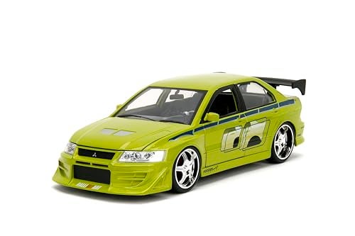 Jada Toys Fast & Furious 1:24 Brian's Mitsubishi Lancer Evolution VII Die-cast Car, toys for kids and adults, Lime Green (99788) - Image 5