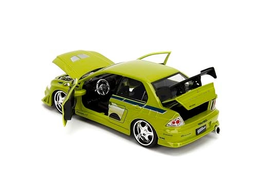Jada Toys Fast & Furious 1:24 Brian's Mitsubishi Lancer Evolution VII Die-cast Car, toys for kids and adults, Lime Green (99788) - Image 2
