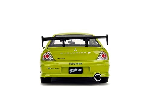 Jada Toys Fast & Furious 1:24 Brian's Mitsubishi Lancer Evolution VII Die-cast Car, toys for kids and adults, Lime Green (99788) - Image 4