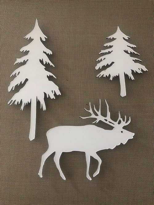 DCentral ELK Flexible Vinyl Safety Screen Magnets DoubleSided WhiteEasier to See Day Night Decorative Helps Stop Walking into Screens for NonRETRACTABLES Size W 10 x L 10