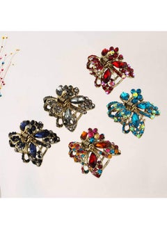 minkissy Inkissy 5Pcs Mini Hair Claw Clips Rhinestone Butterfly Jaw Clips Vintage Metal Barrettes Crystal Hair Accessories For Women Girls  - Image 4