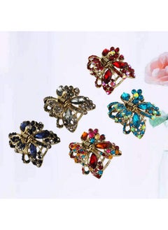 minkissy Inkissy 5Pcs Mini Hair Claw Clips Rhinestone Butterfly Jaw Clips Vintage Metal Barrettes Crystal Hair Accessories For Women Girls  - Image 5