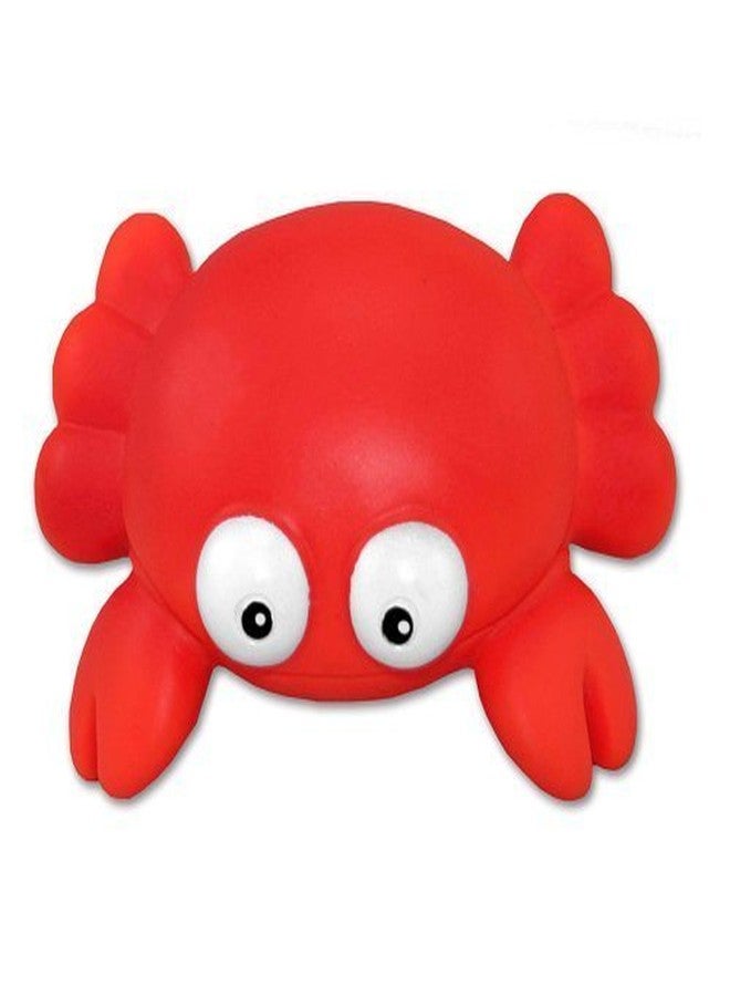 Puzzled DolliBu Crab Bath Buddy Squirter - Floating Red Crab Rubber Bath Toy, Fun Water Squirting Bathtime Play for Toddlers, Cute & Soft Sea Life Animal Toy for The Bathtub, Beach, & Pool for Girls & Boys