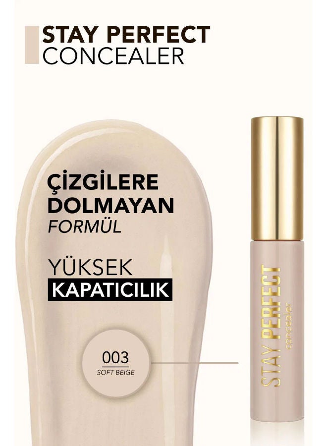 فلورمار Stay Perfect Highly Pigmented & Semi-Matte Finish Liquid Concealer 003 Soft Beige - Image 3