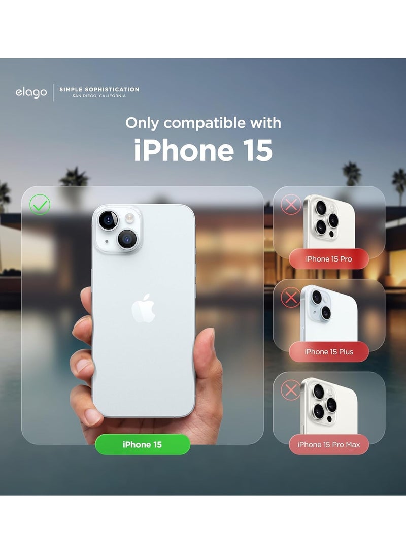 elago Liquid Silicone for iPhone 15 case cover Full Body Protection, Shockproof, Slim, Anti-Scratch Soft Microfiber Lining - Soft Mint - Image 2