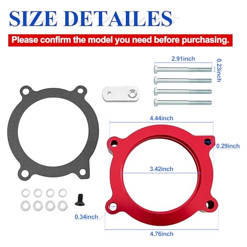 GREATUS 200-617 Throttle Body Spacer Replacement for Airaid 2007-2013 Chevrado Silverado1500 Tahoe/Avalanche 2007-2014 Chevrolet Suburban/Cadillac Escalade/ESV/EXT 2007-2013 GMC Sierra 1500/Yukon - Image 3