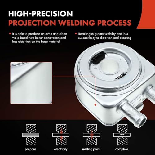 A-Premium Engine Oil Cooler Compatible with Hyundai Sonata Tucson 2014-2015 Kia Sportage Optima 2014-2017 2.4L 91295 264102G000 - Image 4